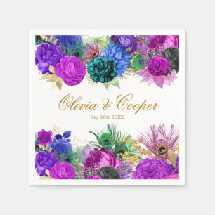 Luxury Mardi Gras Gold Wedding Servet