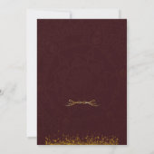 Luxury Maroon Gold Wedding Invitation | (Dos)
