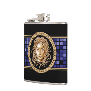Luxury Medusa Silver Flask Heupfles