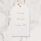 LUXURY MERRY CHRISTMAS PERSONALIZED XMAS TREE GOLD CADEAULABELS (Achterkant)