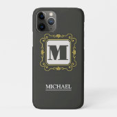 Luxury minimal Modern monogram Case-Mate iPhone Case (Achterkant)
