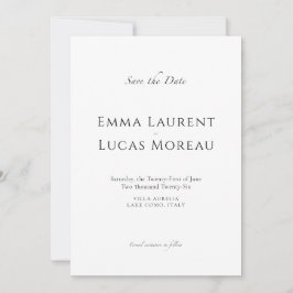 Luxury Minimal Save the Date Elegant Wedding