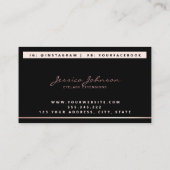 Luxury minimalist Rosegold Eyelash Lashes Visitekaartje (Achterkant)