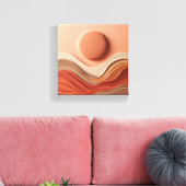 Luxury Modern 3D Abstract - Layered Hill Canvas Afdruk (Insitu (Woonkamer))