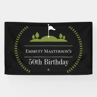 Luxury Modern 50th Birthday Golfer Party Golf Spandoek
