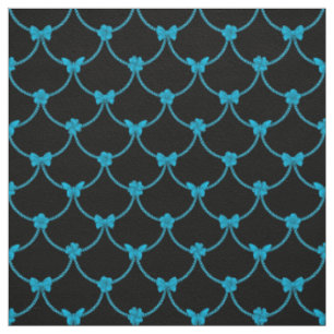 Luxury Modern Blue Natural Floral Butterfly Stof
