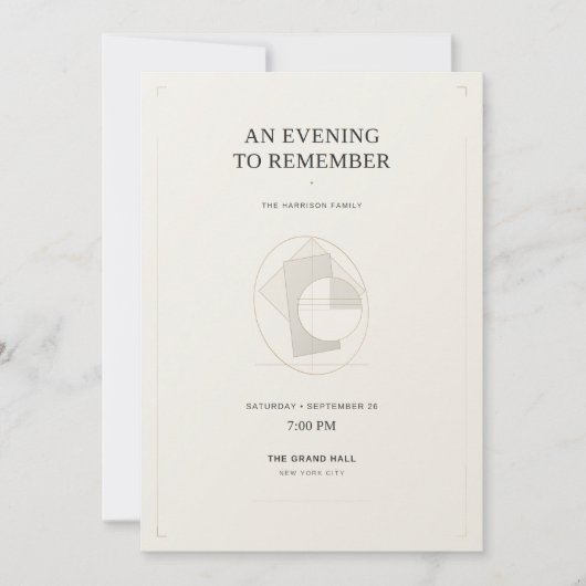 Luxury Modern Editorial Invitation Template (Devant)