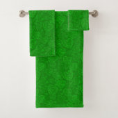 Luxury Modern Elegant Love Green Heart Bad Handdoek (Insitu)