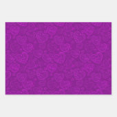Luxury Modern Elegant Love Paars Heart Inpakpapier Vel (Voorkant 3)