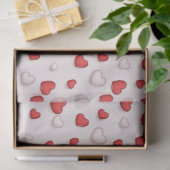 Luxury Modern Elegant Love Red Heart Tissuepapier (Geschenk)