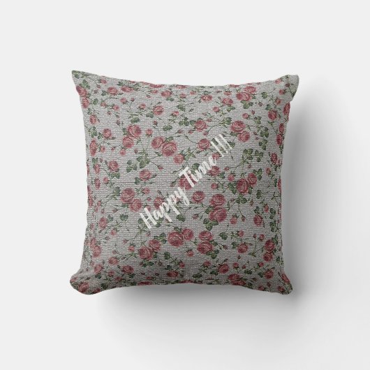 Luxury modern  Floral Roos Kussen (Voorkant)