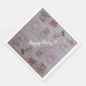 Luxury modern  Floral Roos Servet (Hoek)