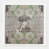 Luxury modern  Floral Roos Servet (Voorkant)