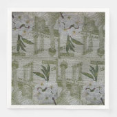 Luxury modern Floral Roos Servet (Voorkant)