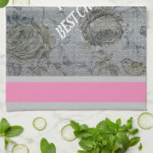 Luxury modern Floral Roos Theedoek (Gevouwen)