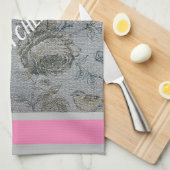 Luxury modern Floral Roos Theedoek (Quarter Fold)