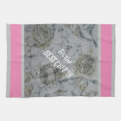 Luxury modern Floral Roos Theedoek (Horizontaal)