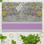 Luxury modern Floral Roos Theedoek (Gevouwen)