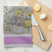 Luxury modern Floral Roos Theedoek (Quarter Fold)