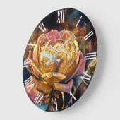 Luxury Modern Gold Roos Grote Klok (Hoek)