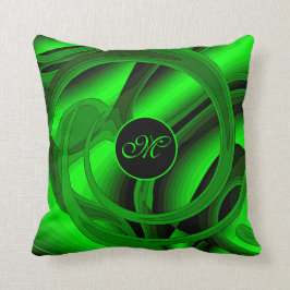 Luxury modern Green Abstract Floral Roos Kussen