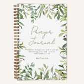 Luxury Modern Greenery Christelijk Prayer Journal Notitieboek (Voorkant)