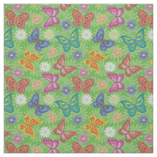 Luxury Modern Natural Floral Butterfly Stof