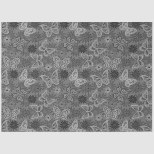 Luxury Modern Natural Floral Butterfly Tissuepapier (Voorkant)