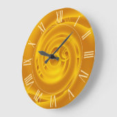 Luxury modern Neon Gold Abstract Floral Roos Grote Klok (Hoek)