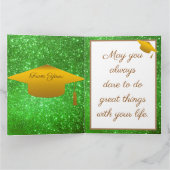 Luxury Modern past groene glitter aan Kaart (Binnen)