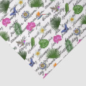 Luxury Modern Tropical Natural Floral Butterfly Tissuepapier (Detail)