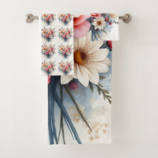 Luxury Modern Wildflowers Beautiful Collection Bad Handdoek