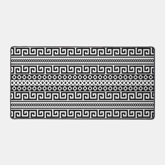 Luxury Monochrome Ancient Greek Aztec Maze Linear (Recto)