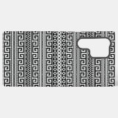 Luxury Monochrome Ancient Greek Aztec Maze Linear Samsung Galaxy Hoesje (Achterkant horizontaal)