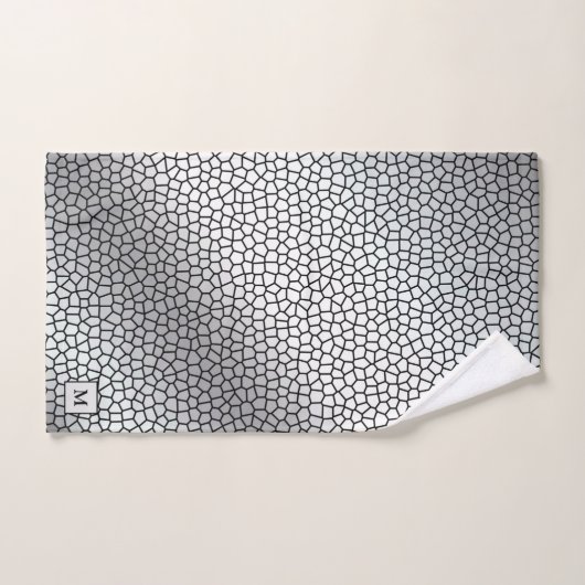 Luxury Monogram Glas in lood Silver Bad Handdoek (Handdoek)