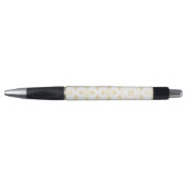 Luxury Monogram White en Gold Quatre Floral Pen (Voorkant)
