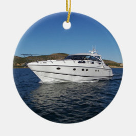 Luxury Motor Boat Keramisch Ornament