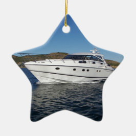 Luxury Motor Boat Keramisch Ornament