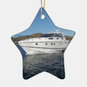 Luxury Motor Boat Keramisch Ornament (Links)