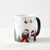 Luxury Mr. & Mrs. Snowman Color Changing Magic Mug (Devant droit)
