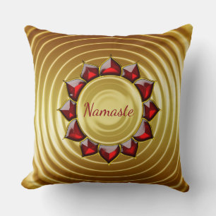 Luxury Namaste red en gold Kussen