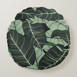 Luxury nature leaves background. Floral pattern, T Rond Kussen