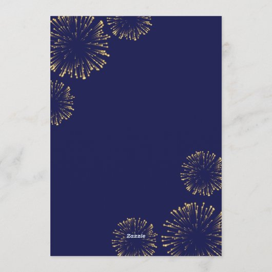 Luxury New Year’s Eve Party Invitation template Kaart (Achterkant)