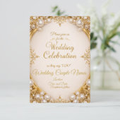 Luxury Ornate Frame Wedding Invitations (Debout devant)
