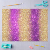 Luxury Paarse Gold Glitter Tissuepapier (Craft)
