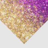 Luxury Paarse Gold Glitter Tissuepapier (Detail)