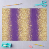 Luxury Paarse Gold Glitter Tissuepapier (Craft)