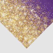 Luxury Paarse Gold Glitter Tissuepapier (Detail)