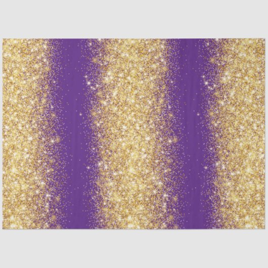 Luxury Paarse Gold Glitter Tissuepapier (Voorkant)