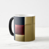 Luxury Padded Color-Block Navy Gold Morphing Mug (Devant gauche)